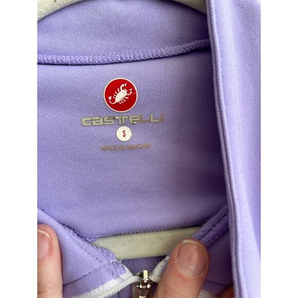 Castelli Performance Cycling Purple Jacket Big Graphic Logo Full Zip small - Picture 3 of 11